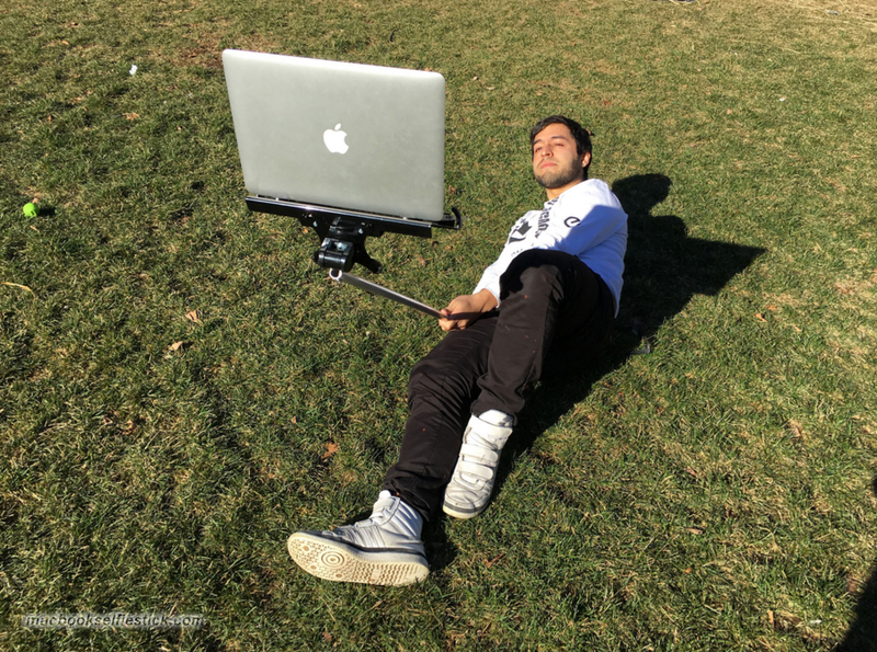 Illustration for article titled MacBook Selfie Stick Is an Innovation the World Desperately Needs